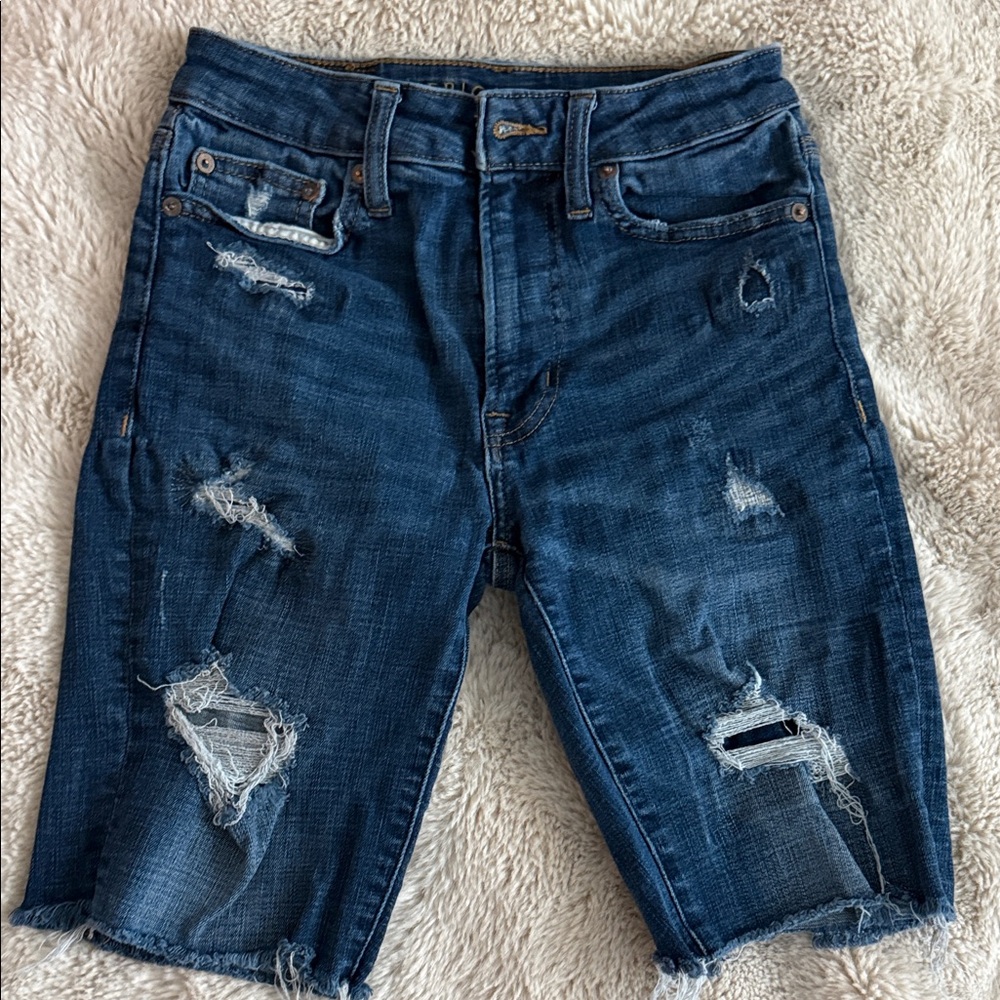 BOYS American Eagle Outfitters dark blue denim shorts Size 26